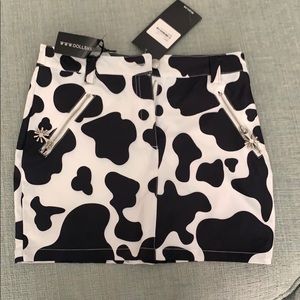 Cow print skirt